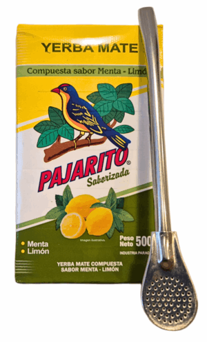 Zestaw na start – Pajarito Menta Limon 500g + bombilla