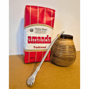 Zestaw Yerba Mate Amanda, bombilla i naczynie