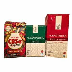 Zestaw Yerba Mate 3x500g – CBSe Guarana + Aguantadora Despalada + Aguantadora Tradicional