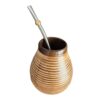 Zestaw do yerba mate: naczynie Calabaza miodowe i bombilla Pampa 19 cm